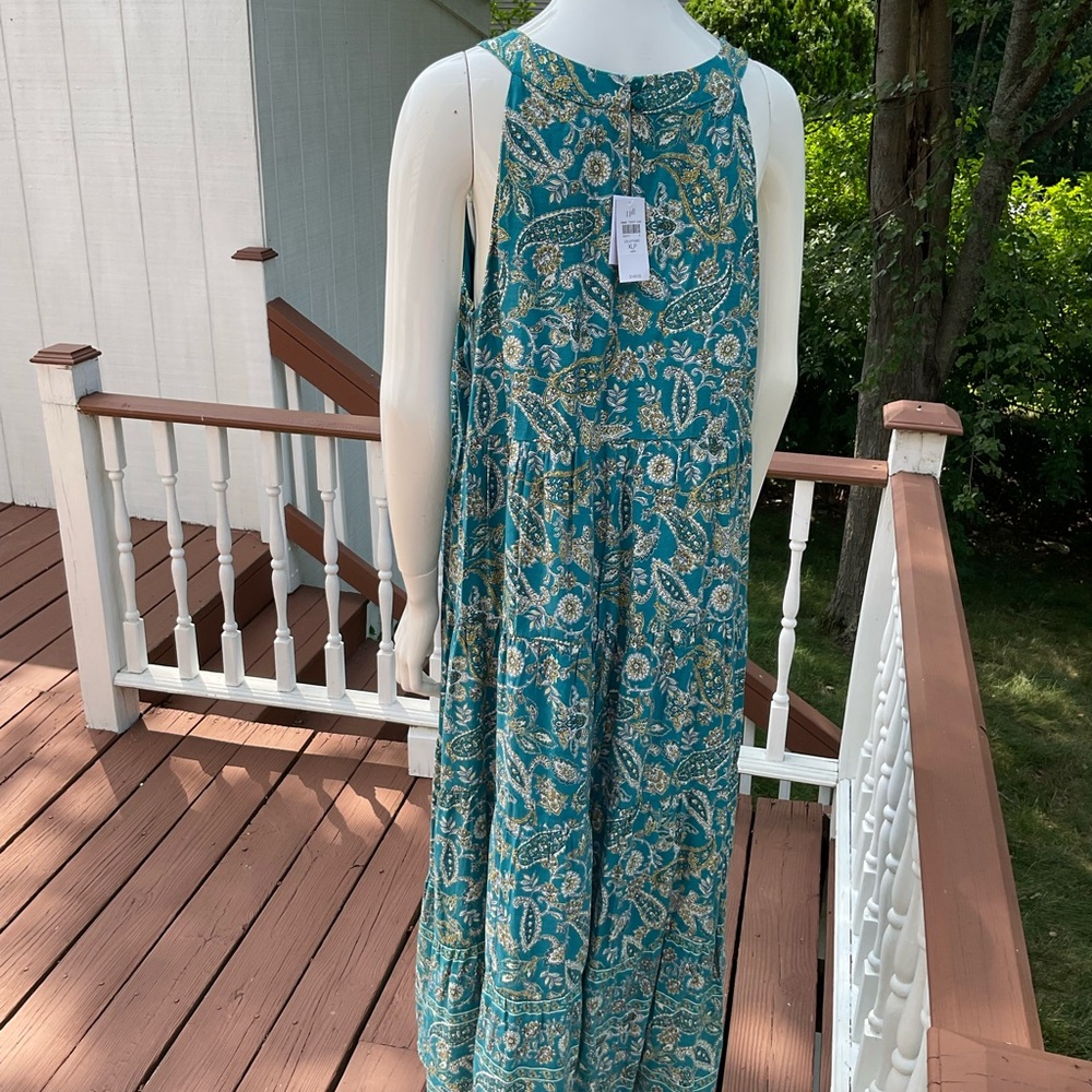 Blue Paisley Maxi Dress